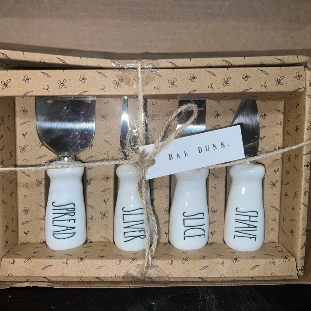 Rae Dunn White Cheese Knife Set - Picture 1 of 1